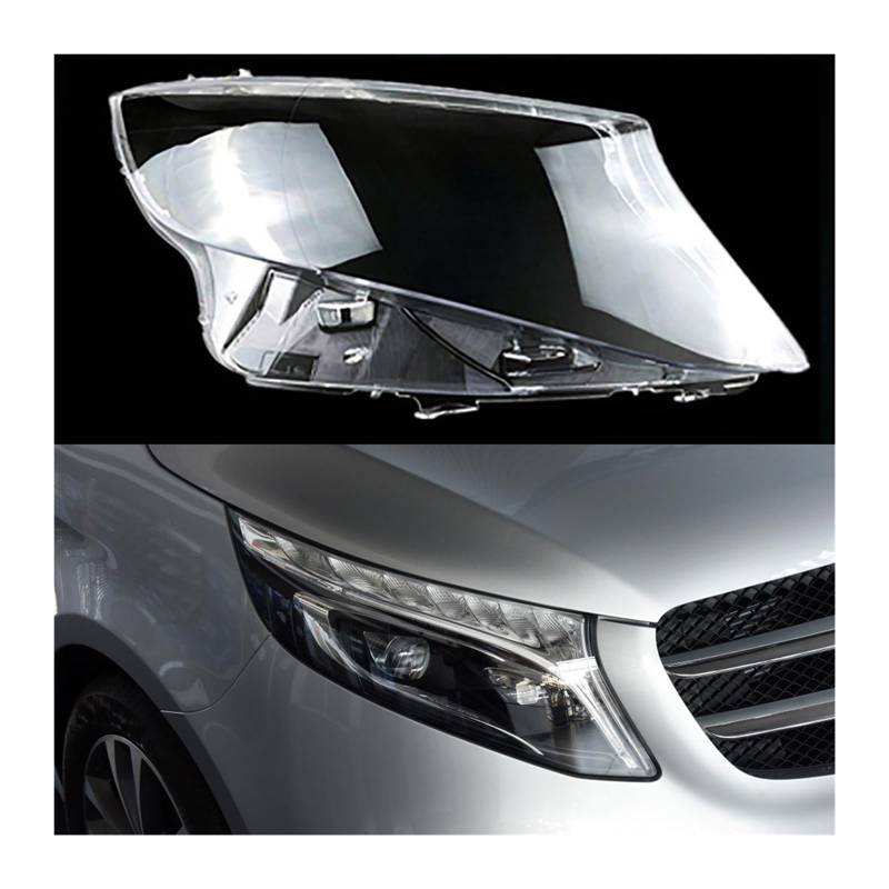 MOMOBP Autoscheinwerferabdeckung, Ersatz der Frontscheinwerferabdeckung, kompatibel for Mercedes-Benz Vito V-KLASSE 2016~2020, transparentes Glasgehäuse for Lampenschirm(Right-01) von MOMOBP