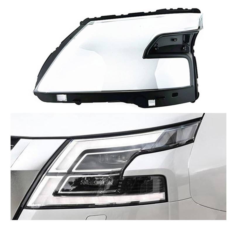 MOMOBP ​Autoscheinwerferabdeckung, Ersatz der Frontscheinwerferabdeckung, kompatibel for Nissan Patrol 2020 2021 2022, transparentes Glasgehäuse for Lampenschirm(Left) von MOMOBP