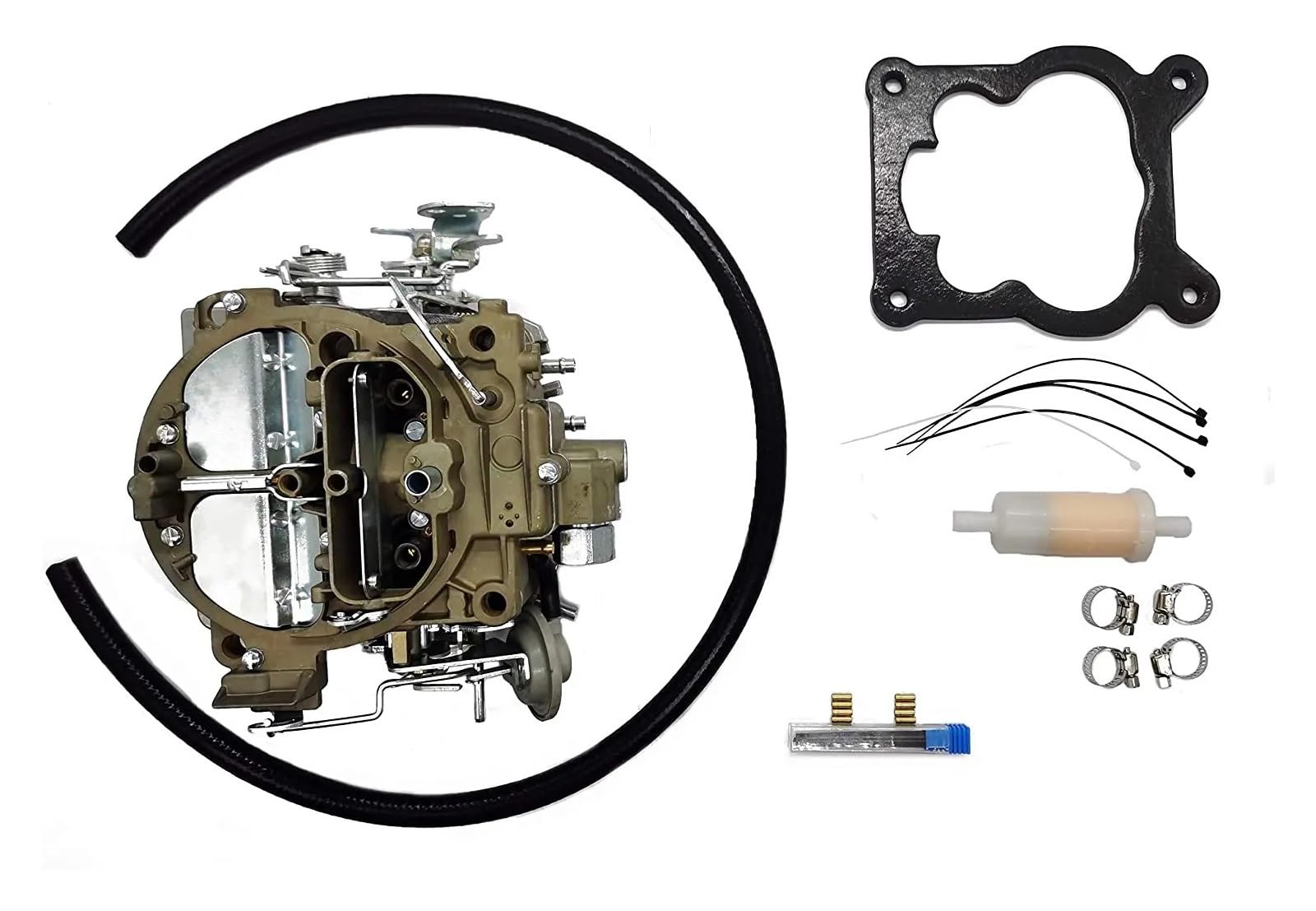 MOMOBP Carburetor 4-BBL-kompatibel mit Corvette 1975-1979 750 CFM 1901r Rochester Vier-Jet 4MV, Chevy 1966-1973(CBRT-1901R-YW) von MOMOBP