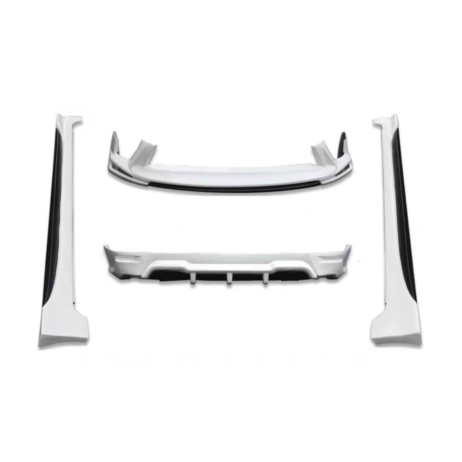 MOMOBP Karosserie-Set kompatibel for Toyota Corolla 2014 2015 2016 2017 2018 – Universal-Spoiler, Frontlippe, Heckstoßstange, Seitenschweller, Auto-Spoiler-Zubehör, Weiß/Schwarz(2014-2016 White) von MOMOBP