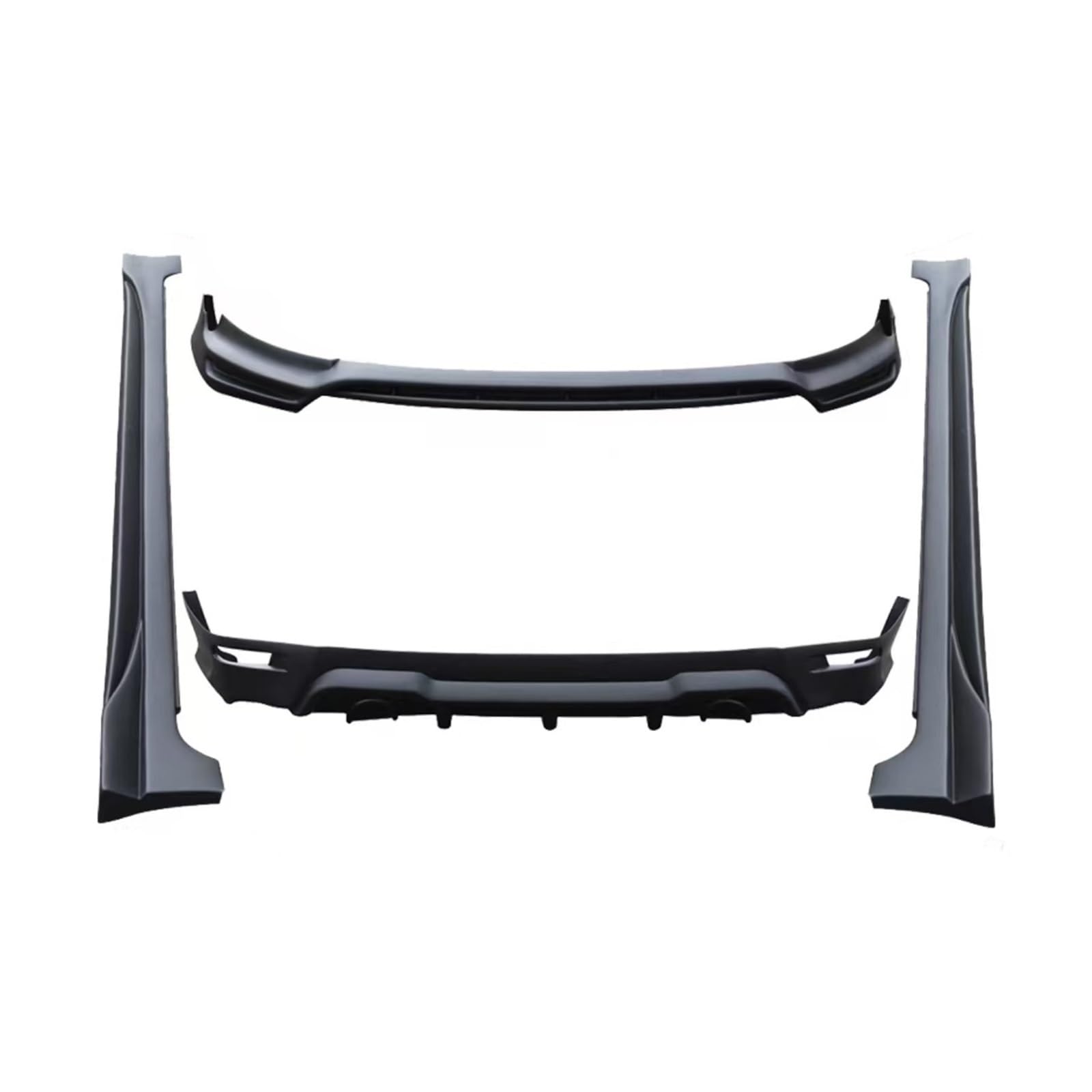 MOMOBP Karosserie-Set kompatibel for Toyota Corolla 2014 2015 2016 2017 2018 – Universal-Spoiler, Frontlippe, Heckstoßstange, Seitenschweller, Auto-Spoiler-Zubehör, Weiß/Schwarz(2017-2018 Black) von MOMOBP