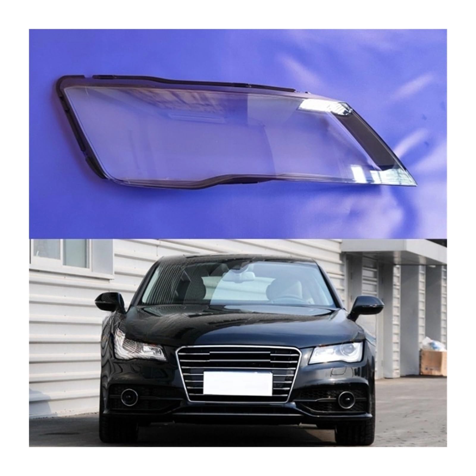 MOMOBP Kompatibel for Audi A7 RS7 2011 2012 2013 2014. Frontscheinwerferschale, transparenter Lampenschirm, Glas, Scheinwerferlicht-Abdeckung, Auto-Linsen-Lampenschirm(Left) von MOMOBP