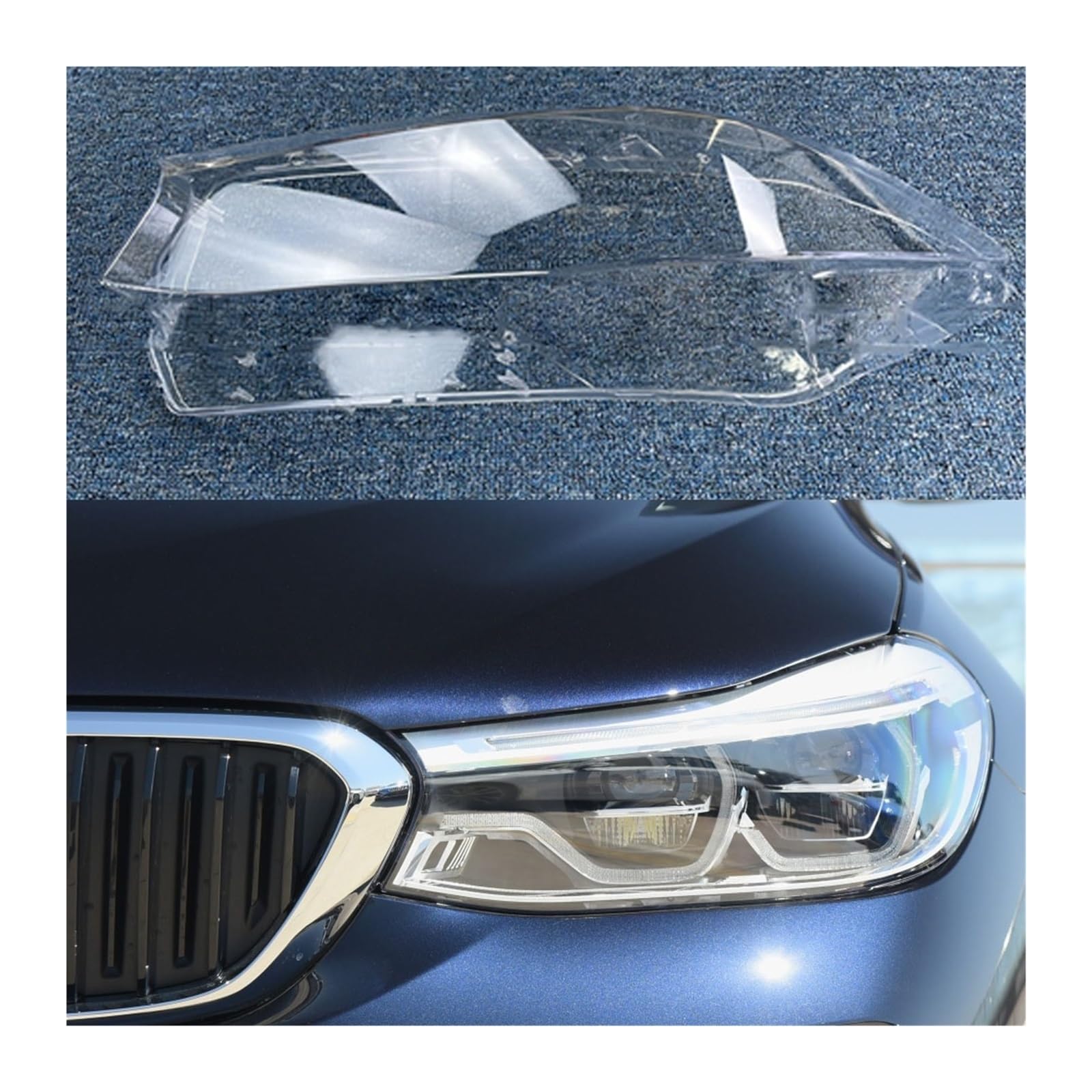 MOMOBP Kompatibel for BMW 6er GT G32 2017–2020, Frontscheinwerferabdeckung, transparente Maske, Lampenschirm, Scheinwerferschale, Linse, Auto-Ersatzteile(Left) von MOMOBP