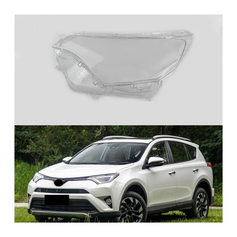 MOMOBP Lichtgehäuse, klare Lampenschirmlinse, kompatibel mit Toyota RAV4 2016 2017 2018, Scheinwerferabdeckung, Autoschale(Left) von MOMOBP