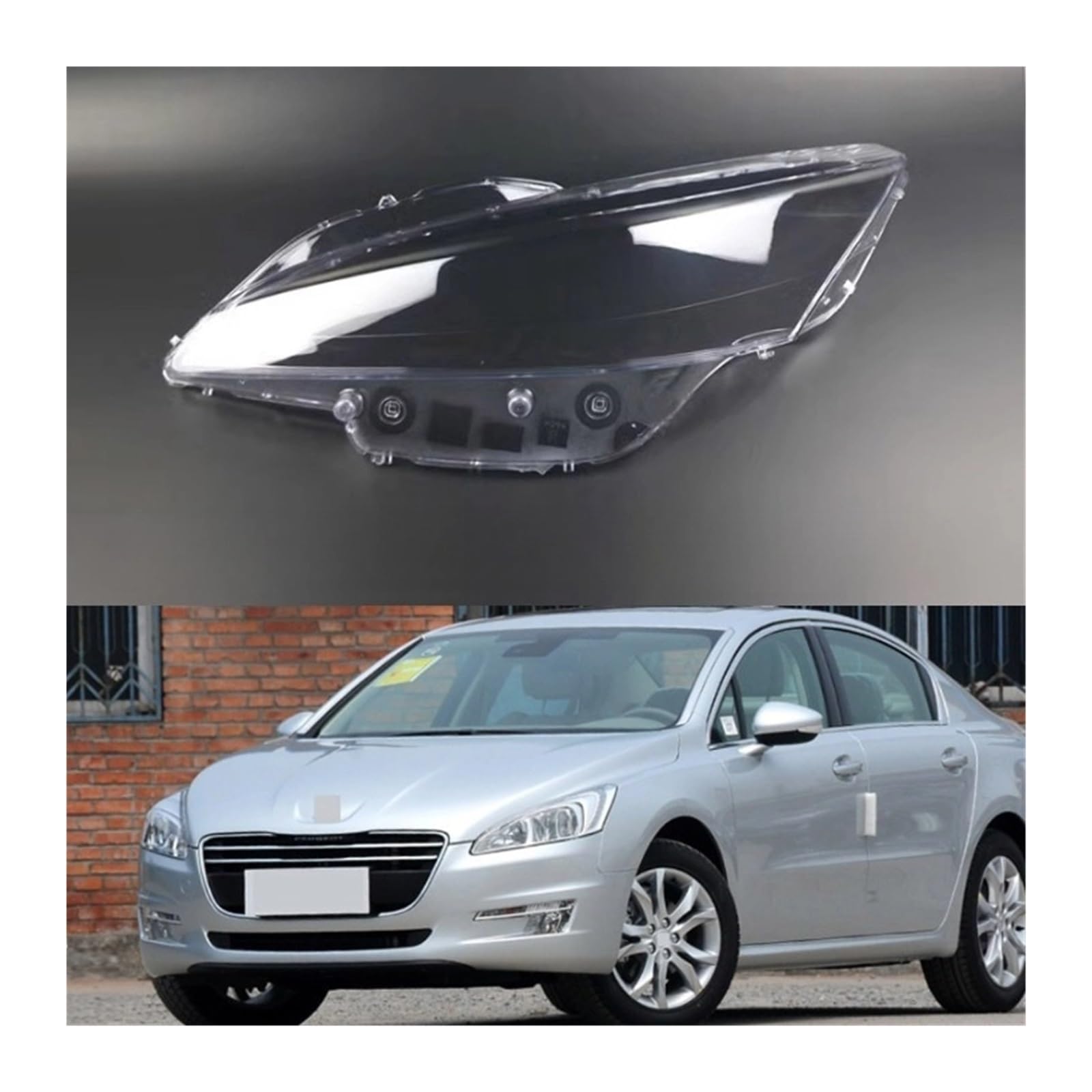 MOMOBP Scheinwerferabdeckung, kompatibel for Peugeot 508 2011 2012 2013 2014, Lampenschirmgehäuse, Scheinwerferlinsen-Ersatz vorne, automatische Schutzschalenabdeckung(Left) von MOMOBP