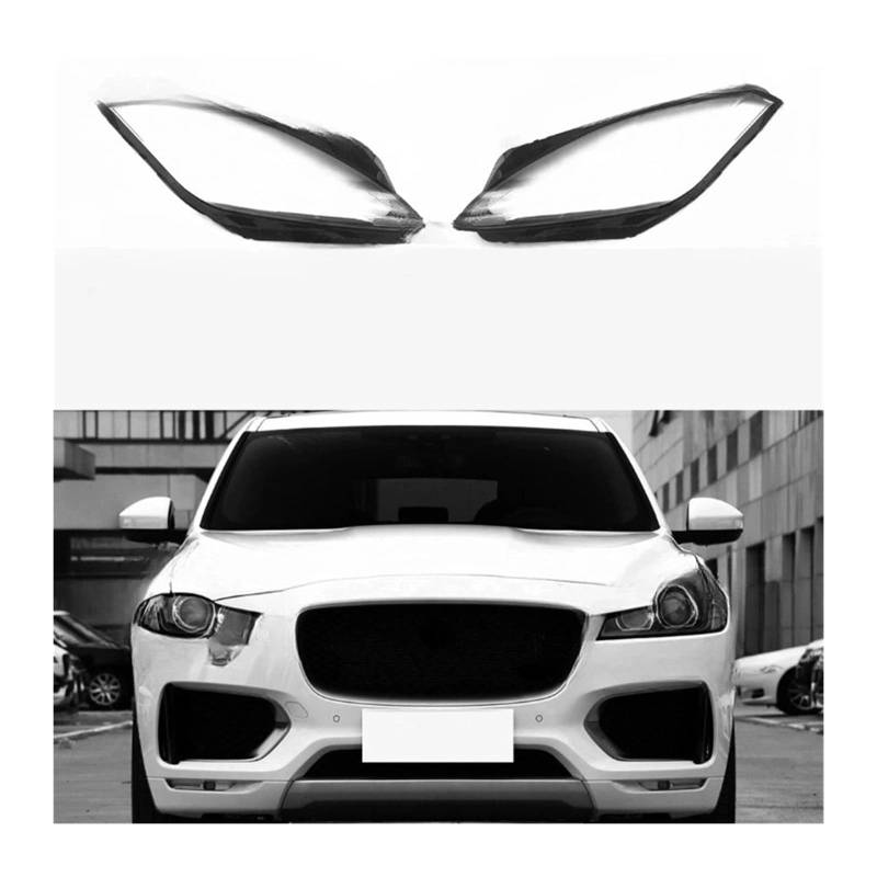 MOMOBP Transparente Autoschale, kompatibel mit Jaguar E-Pace 2018 2019 2020, leichtes Gehäuse der Scheinwerfer-Scheinwerferabdeckung, Lampenschirmlinse(1 Pair) von MOMOBP