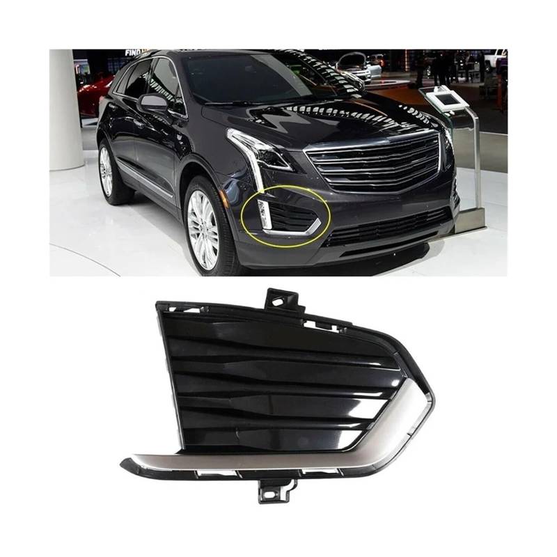 Paar Auto-Nebelscheinwerfer-Kühlergrill-Lünettenabdeckung, passend for Cadillac XT5 2017–2019(Right) von MOMOBP