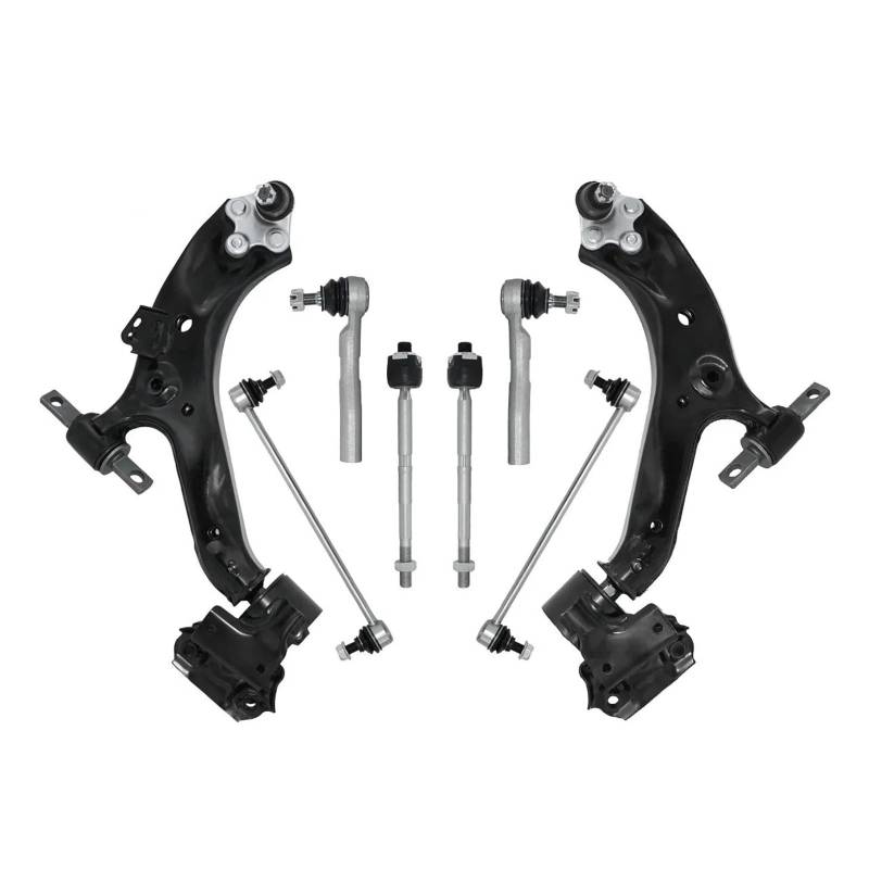 Punino 8-teiliges Vorderradlenkungs- und Aufhängungsset, Querlenker, Kugelgelenke, Stabilisatoren, Spurstangen-Set, kompatibel for Honda CR-V 2012 2013 2014 von MOMOBP