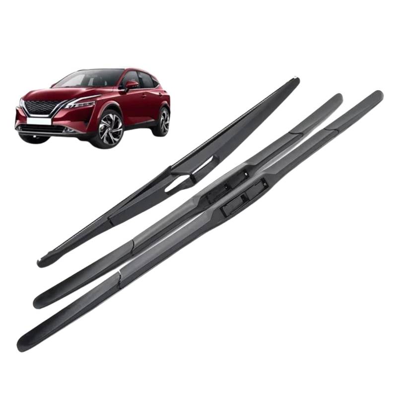 MONLAY Scheibenwischer Scheibenwischerblätter Vorne Und Hinten Für Nissan Qashqai J12 2021–2024, 26"+17"+12" Scheibenwischer Schneider von MONLAY