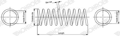 Monroe Fahrwerksfeder [Hersteller-Nr. SP4115] für Volvo von MONROE