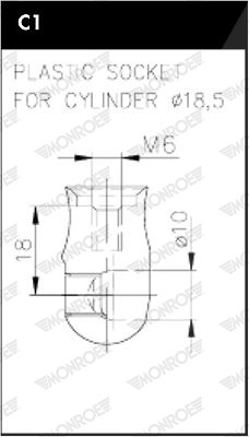 Monroe Gasfeder, Heckscheibe [Hersteller-Nr. ML6366] für Ford von MONROE