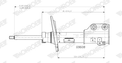 Monroe Stoßdämpfer [Hersteller-Nr. G9608] für Opel, Peugeot von MONROE