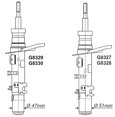 Monroe Stoßdämpfer [Hersteller-Nr. G8330] für Citroën, Peugeot von MONROE