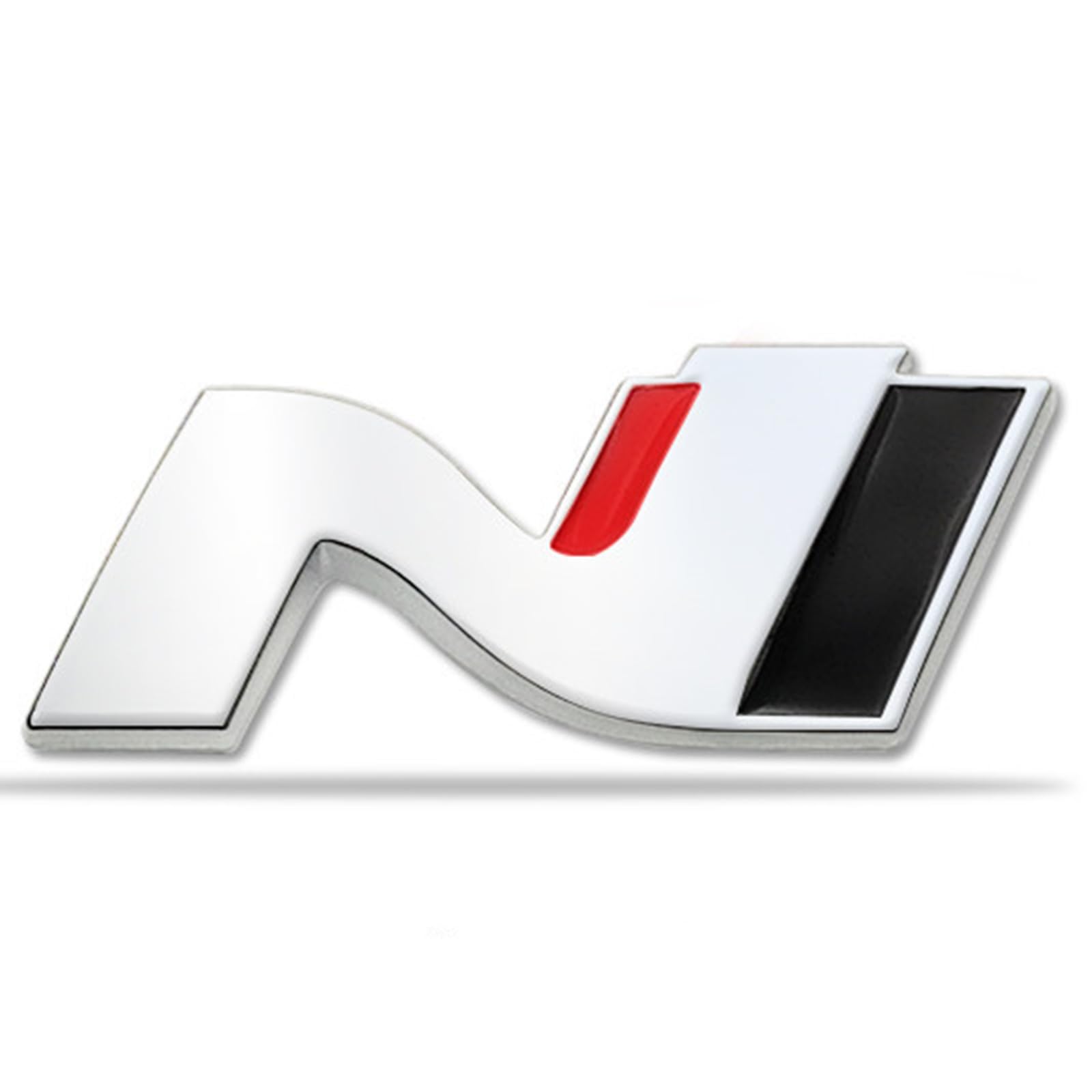 3D Metall Auto Aufkleber für Hyundai Elantra Veloster Kona i20 i30 N Line, Selbstklebend Logo Emblem Badge Abzeichen für Heckklappe Kofferraum, Chrom Autoaufkleber zubehör,F von MOOWI