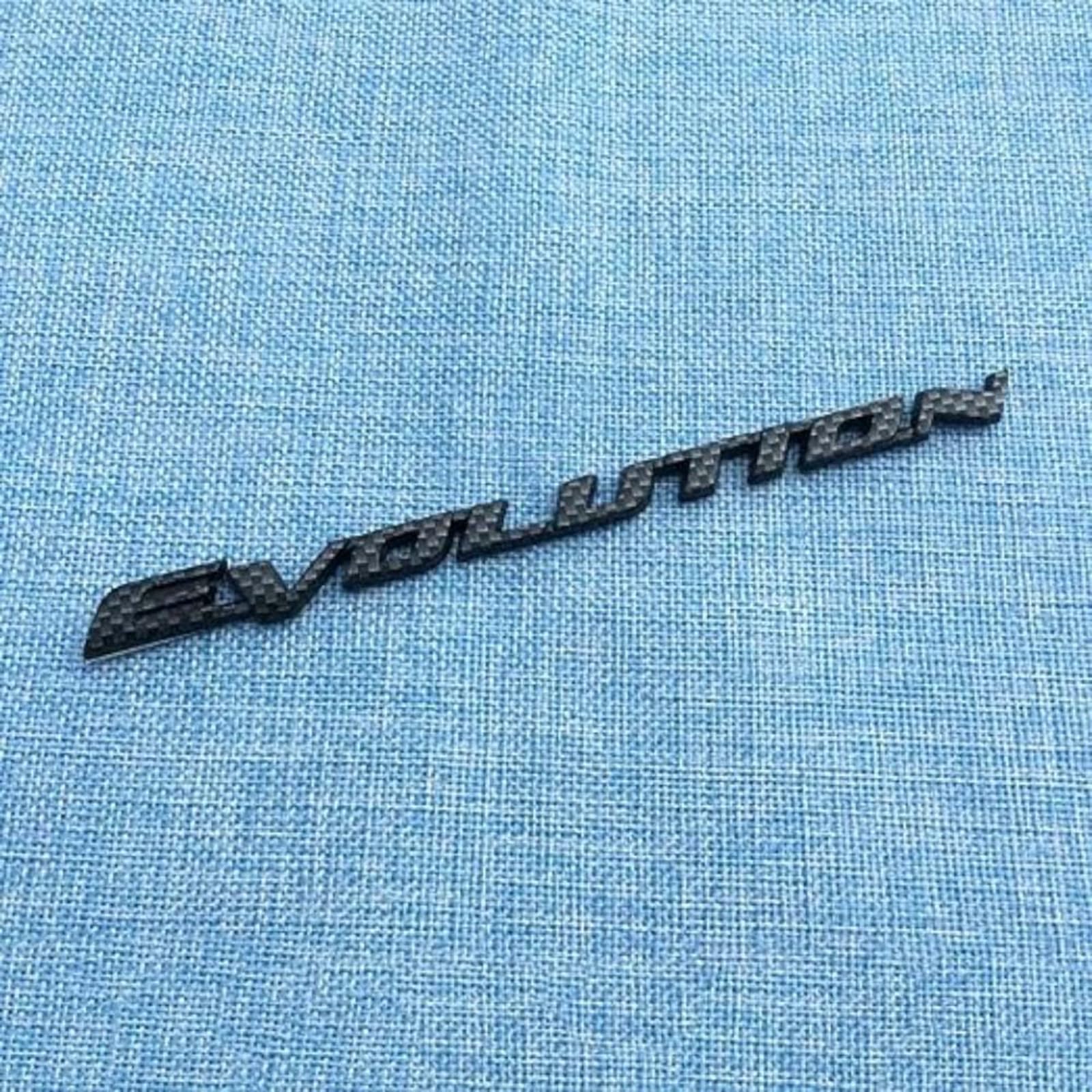 3D Metall Auto Aufkleber für Mitsubishi Lancer-EX Evolution, Selbstklebend Logo Emblem Badge Abzeichen für Heckklappe Kofferraum, Chrom Autoaufkleber zubehör,Black von MOOWI