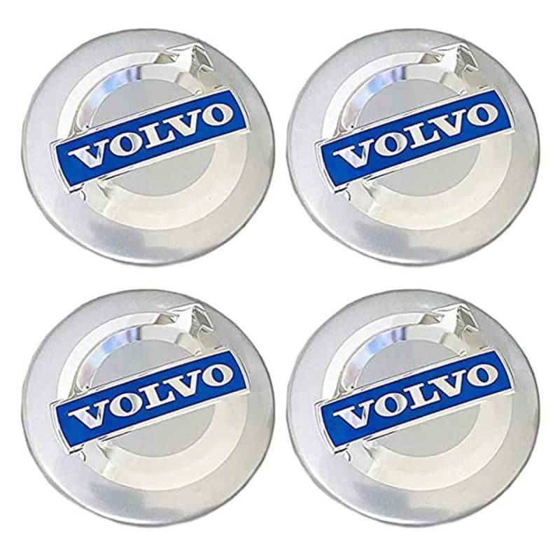 MOOWI 4 Stück Auto Nabenkappen für 56 mm Volvo S90 V90 XC90 V70 C70 C30, Sonnenschutz Wasserdicht Styling Zubehör Auto Rad Center Nabenkappe Reifen Badge Trim Abdeckung Radkappen, B von MOOWI