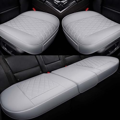 Sitzkissen Auto für FIAT 124 Sedan SW/FIAT 500, Weich rutschfest Autositzkissen Vordersitze Memory Schaum Pad Breathable Komfort Sitzschoner Pad Autositzauflage Zubehör,Grey-3Pcs von MOOWI