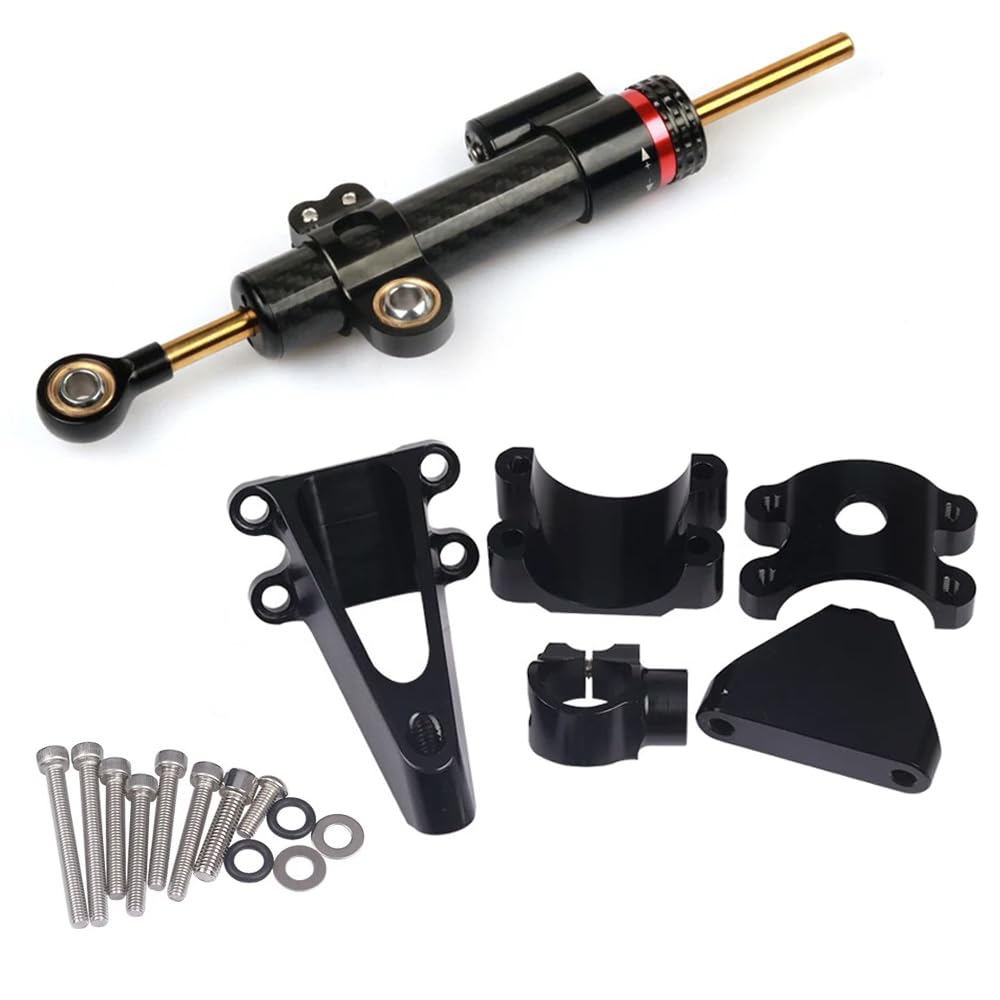 MOQIAOSEIKO Lenkungsstabilisator Kit Motorrad Lenkungsdämpfer Halterung Stabilisator Unterstützung Geschwindigkeits und Wackelsicherheit Kompatibel mit HONDA CBR600 F4i CBR 600 1999-2007 von MOQIAOSEIKO