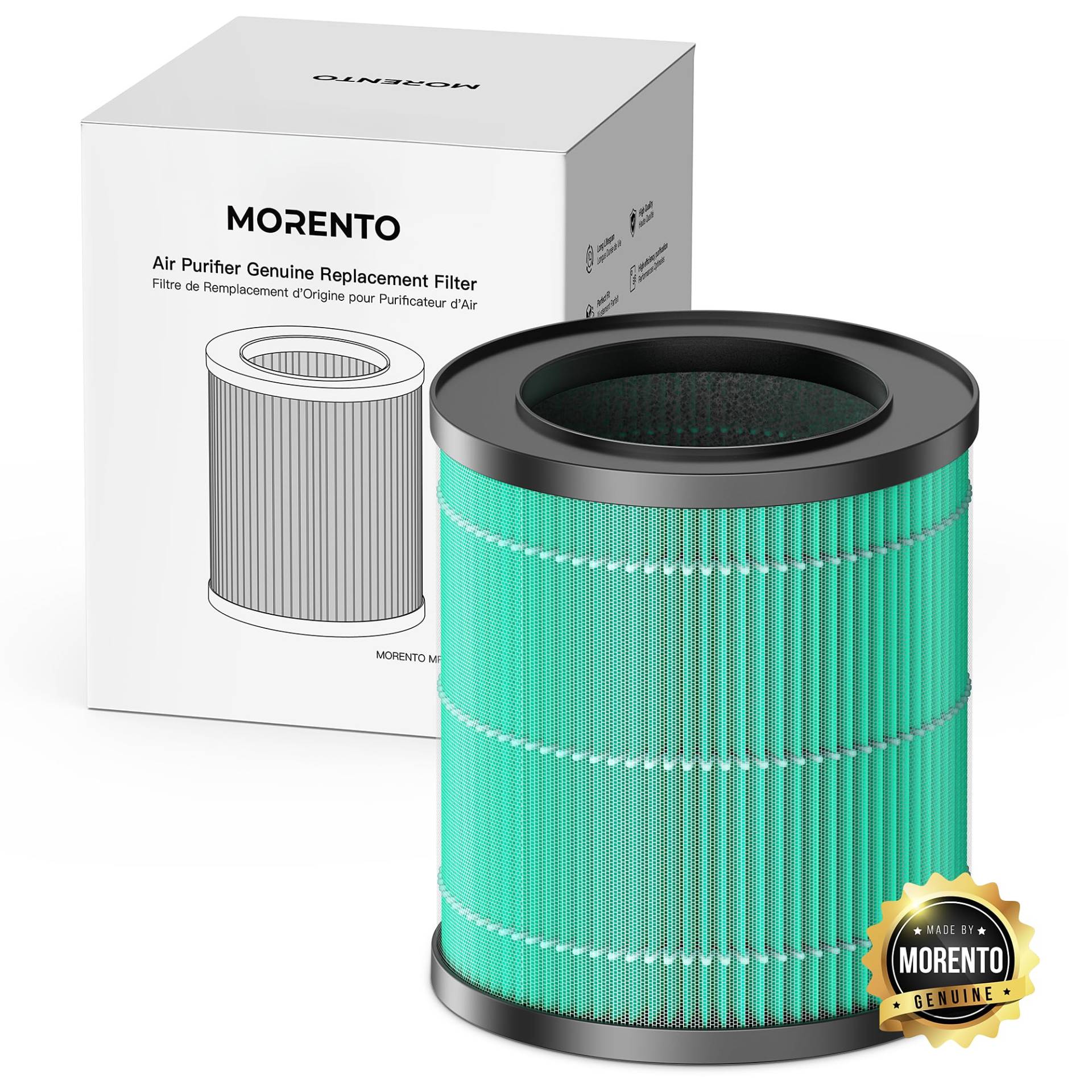 MORENTO MR2566 Original-Luftreiniger-Ersatzfilter für MR2566 Luftreiniger, Haustierschuppen-Version, 1 Packung von MORENTO