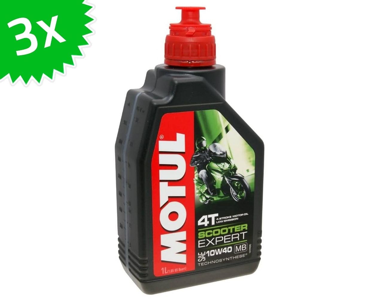 3X 1 Liter Motoröl MOTUL 4T 10W40 MB Scooter Expert 3 Liter 4 Takt ÖL Oil OEL von MORFOSE