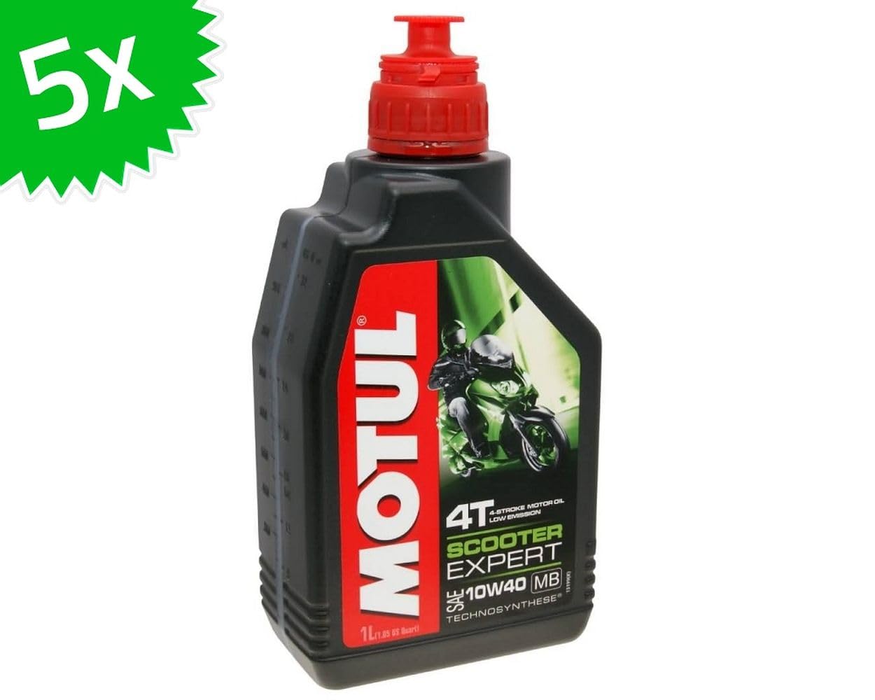 5X 1 Liter Motoröl MOTUL 4T 10W40 MB Scooter Expert 5 Liter 4 Takt ÖL Oil OEL von MORFOSE