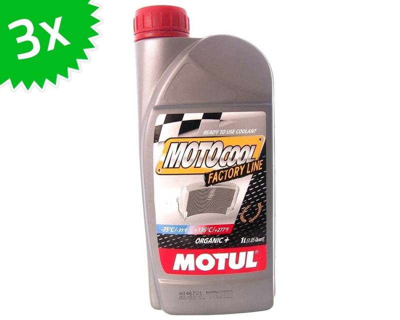 MORFOSE MOTUL Motocool Factory Line (rot) Kühlmittel, 3X 1 Liter, 3 Liter kompatibel für Roller, Motorrad von MORFOSE