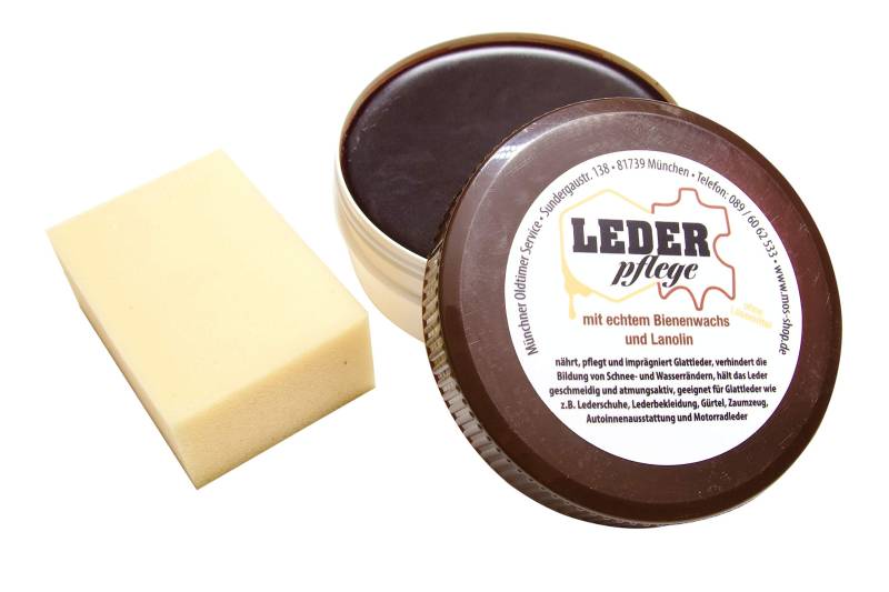 MOS Lederpflege mit echtem Bienenwachs und Lanolin (braun) von MOS