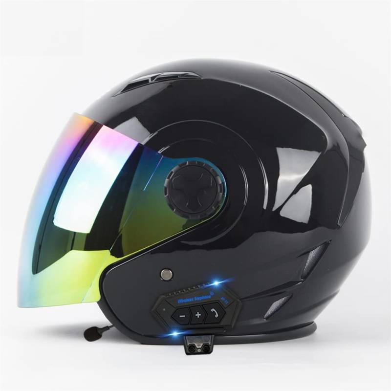 MOTESEN Bluetooth Motorradhelm Open Face Motorradhelm Riding Motocross Racing Motobike Helmet von MOTESEN