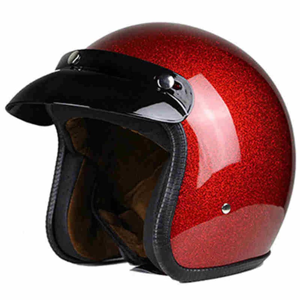 MOTESEN DOT bescheinigt Retro Motorradhelm Cafe Racer Open Face Casco Moto für Harley Motorrad Zubehör Männer Moto Helme Frauen von MOTESEN