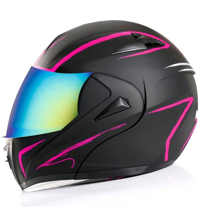 Erwachsene Klapphelme Motorrad Motorrad für Frauen und Männer Tourenmotorrad Sportbikes Motorrad ABS Geeignet für Frühling, Herbst und Winter DOT-geprüfte Integralhelme von MOTESEN