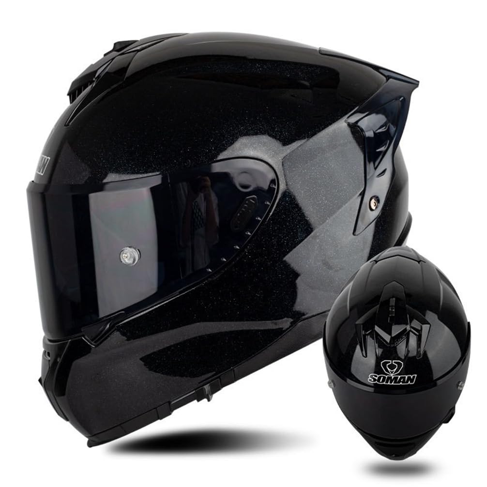 Integralhelme Herren Touring Scooters Motorrad für Erwachsene Moto Bicycle Womens Full-Face Helme ABS Four Seasons ECE Approved von MOTESEN