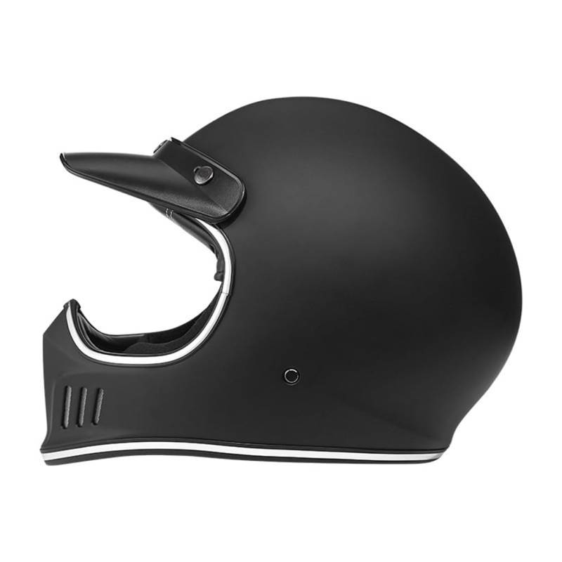 MOTESEN Integralhelme Retro-Motorräder Helm für Unisex Cruiser Integralhelme ABS Standard Motorrad Vier Jahreszeiten von MOTESEN