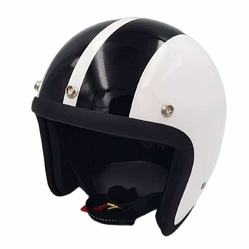 MOTESEN Motorradhelm Damen Retro-Motorradhelm Cafe Racer Open Face Casco Moto für Harley Motorradzubehör Herren Moto Helme von MOTESEN