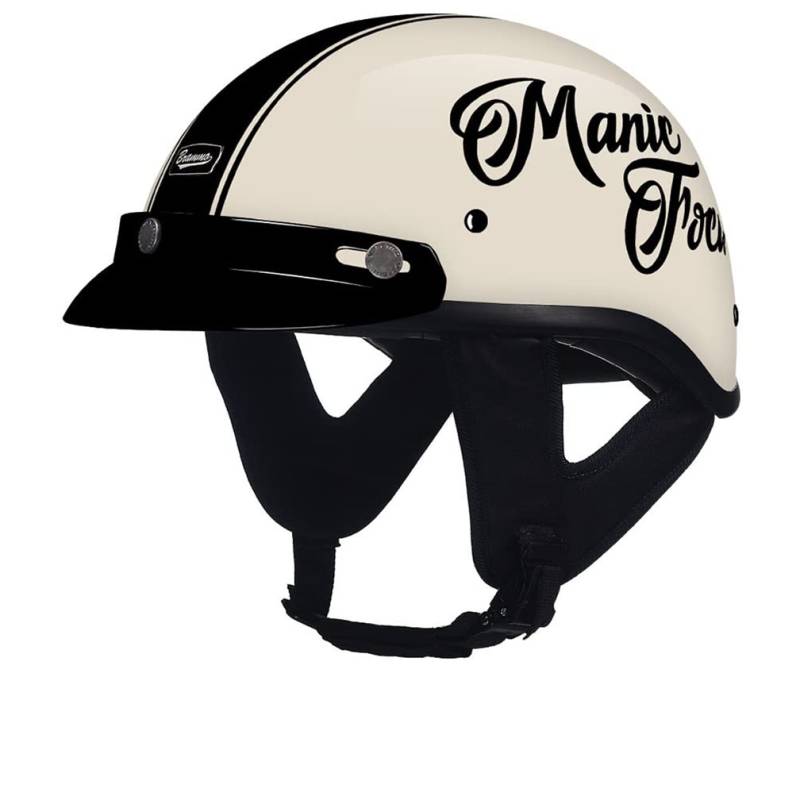 Paar Half Face Helm Visier Elektro-Motorradhelm Harley Cruising Half Helmet Half Face Motorradhelm für Männer Frauen von MOTESEN