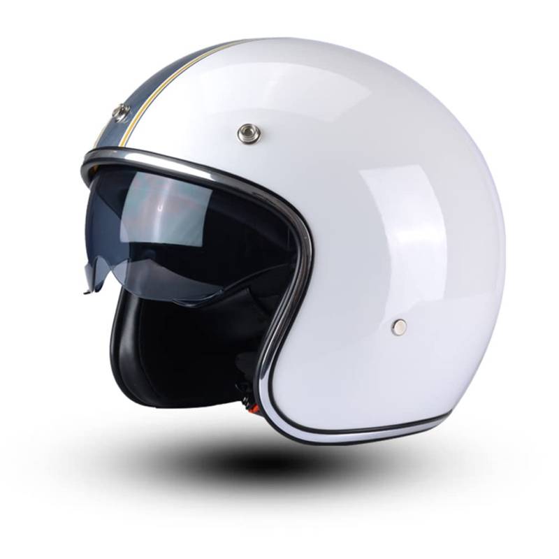 Man Open-Face-Helme für Vollgesicht Flip-up-Motorradhelm ABS Frühling Herbst Frauen Elektrofahrrad Modular Helm Removable Scooters Motorrad 3/4 Sun Visors Shrinkable Endoskope Halley von MOTESEN