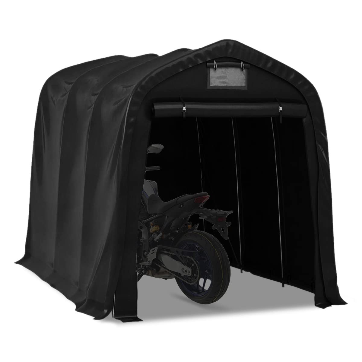 Motorrad Zeltgarage MG1 Motorradgarag 1,6x2,4m PVC schwarz von MOTO GUARD