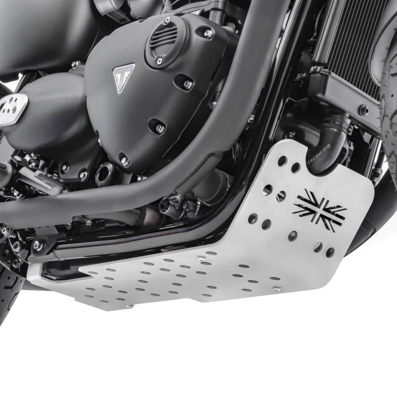 Motorschutz für Triumph Bonneville T120 16-24 Aluminium Bugspoiler Silber von MOTO GUARD