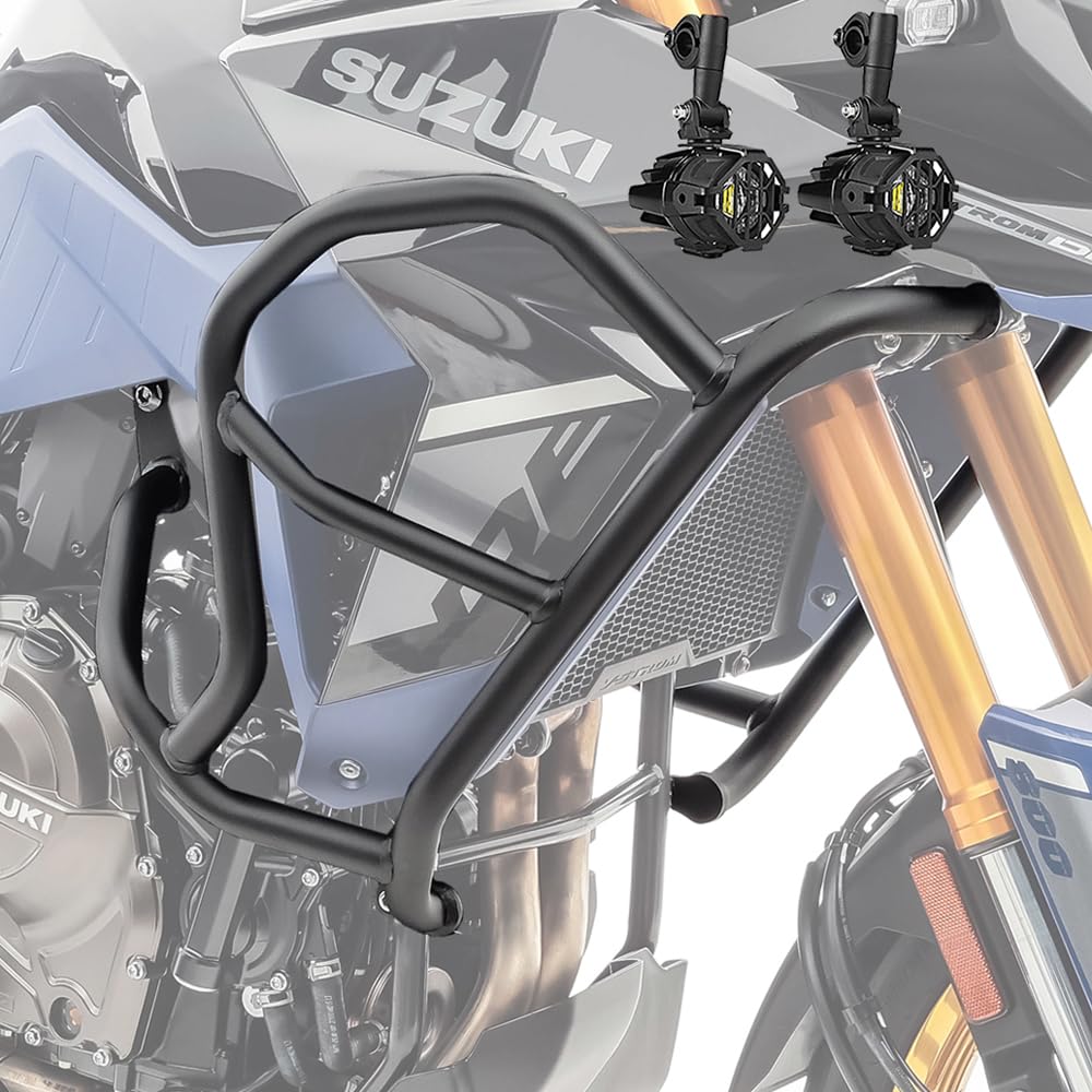 Set Sturzbügel + Scheinwerfer für Suzuki V-Strom 800 DE 23-24 HG21 schwarz von MOTO GUARD