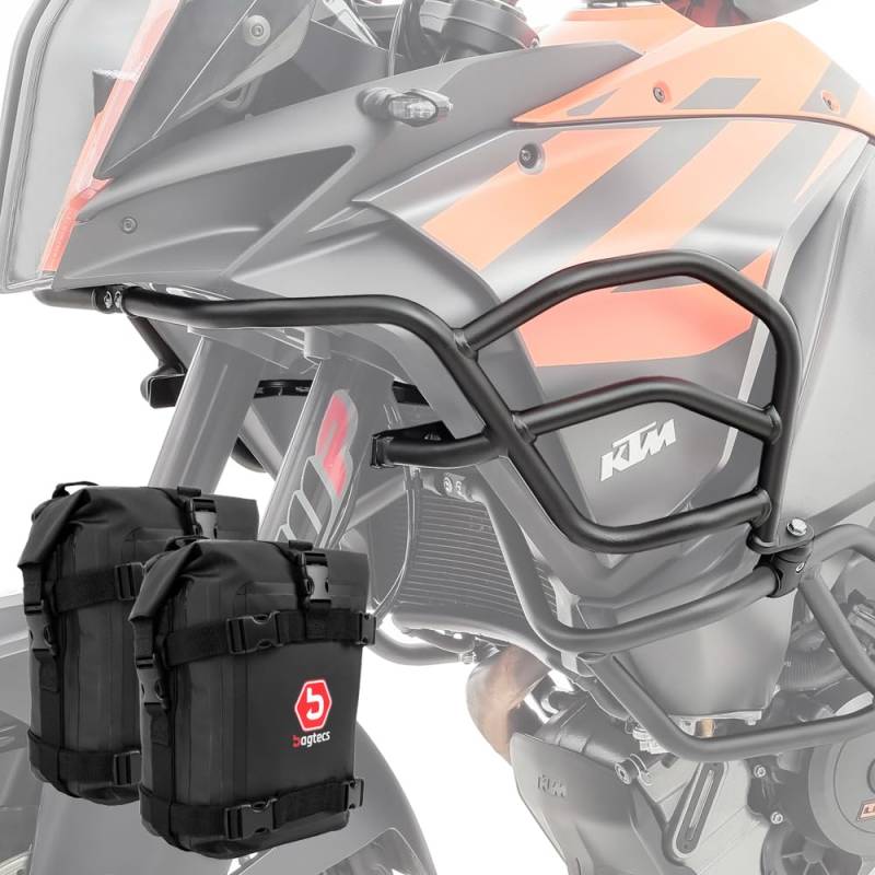 Set Verkleidungsschutzbügel + Taschen X21 für KTM 1190 Adventure/R 13-16 schw von MOTO GUARD