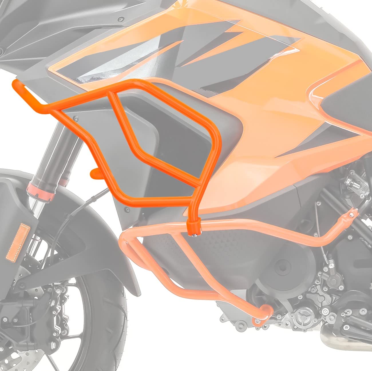 Verkleidungsschutzbügel X21 für KTM 1290 Super Adventure R/S 21-24 Oben orange von MOTO GUARD