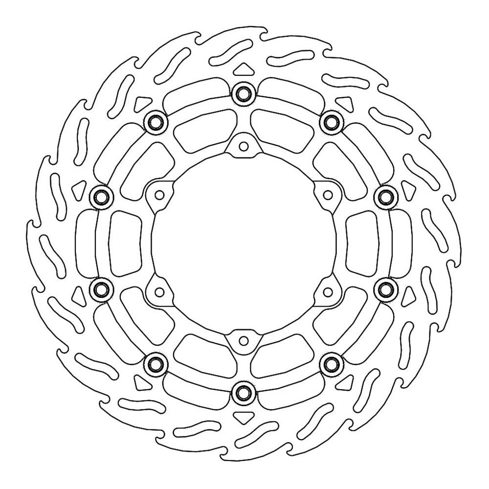 Street Front Left Brake Disk Flame Floating for optimal cooling and... von MOTO-MASTER