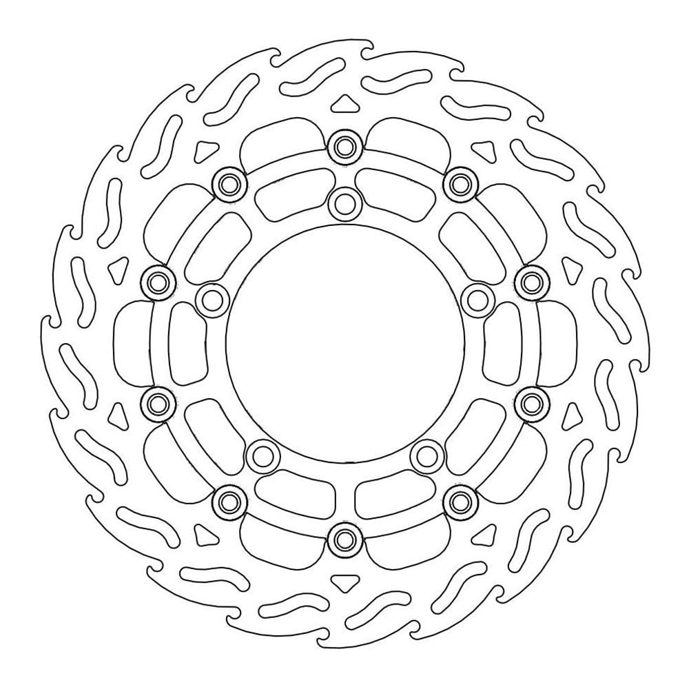 Street Front Left Brake Disk Flame Floating for optimal cooling and... von MOTO-MASTER