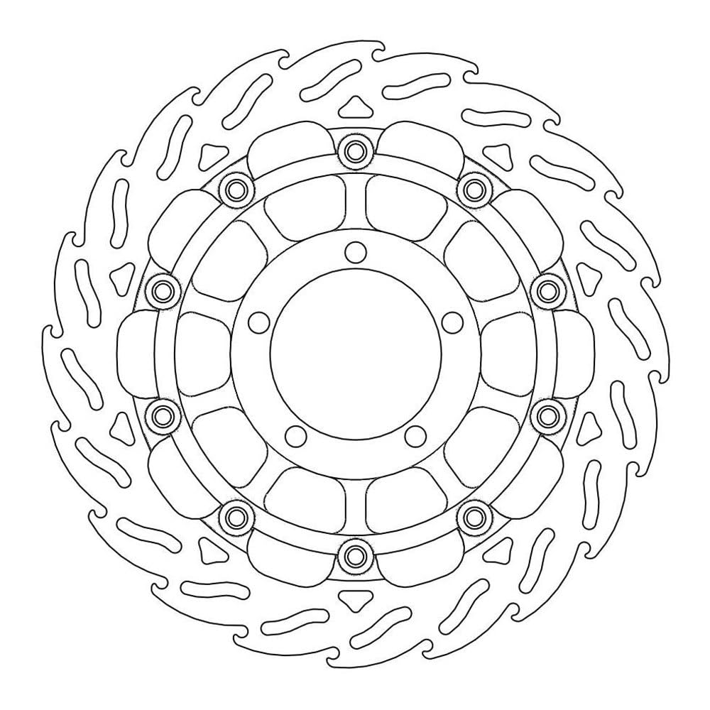 Street Front Left Brake Disk Racing Flame for optimal cooling and resistance... von MOTO-MASTER