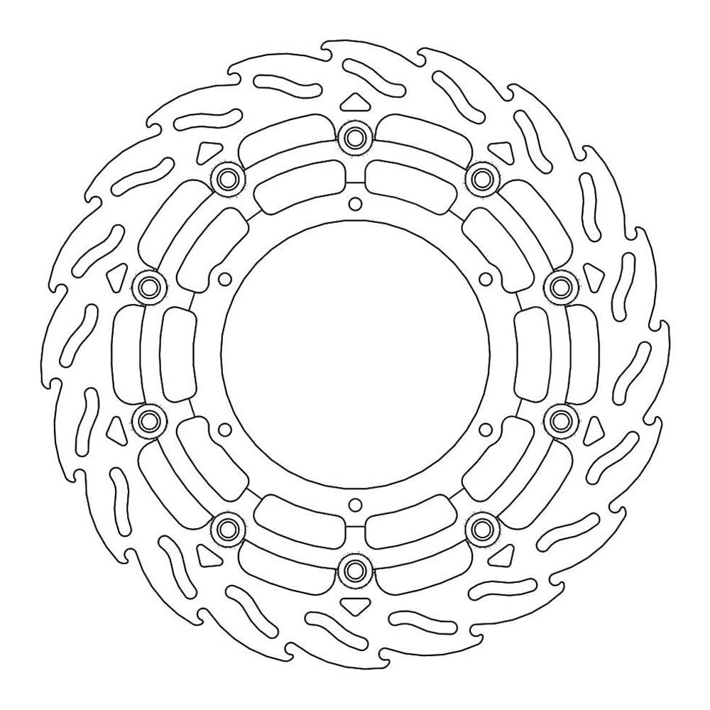 Street Front Right Brake Disk Flame Floating for optimal cooling and... von MOTO-MASTER