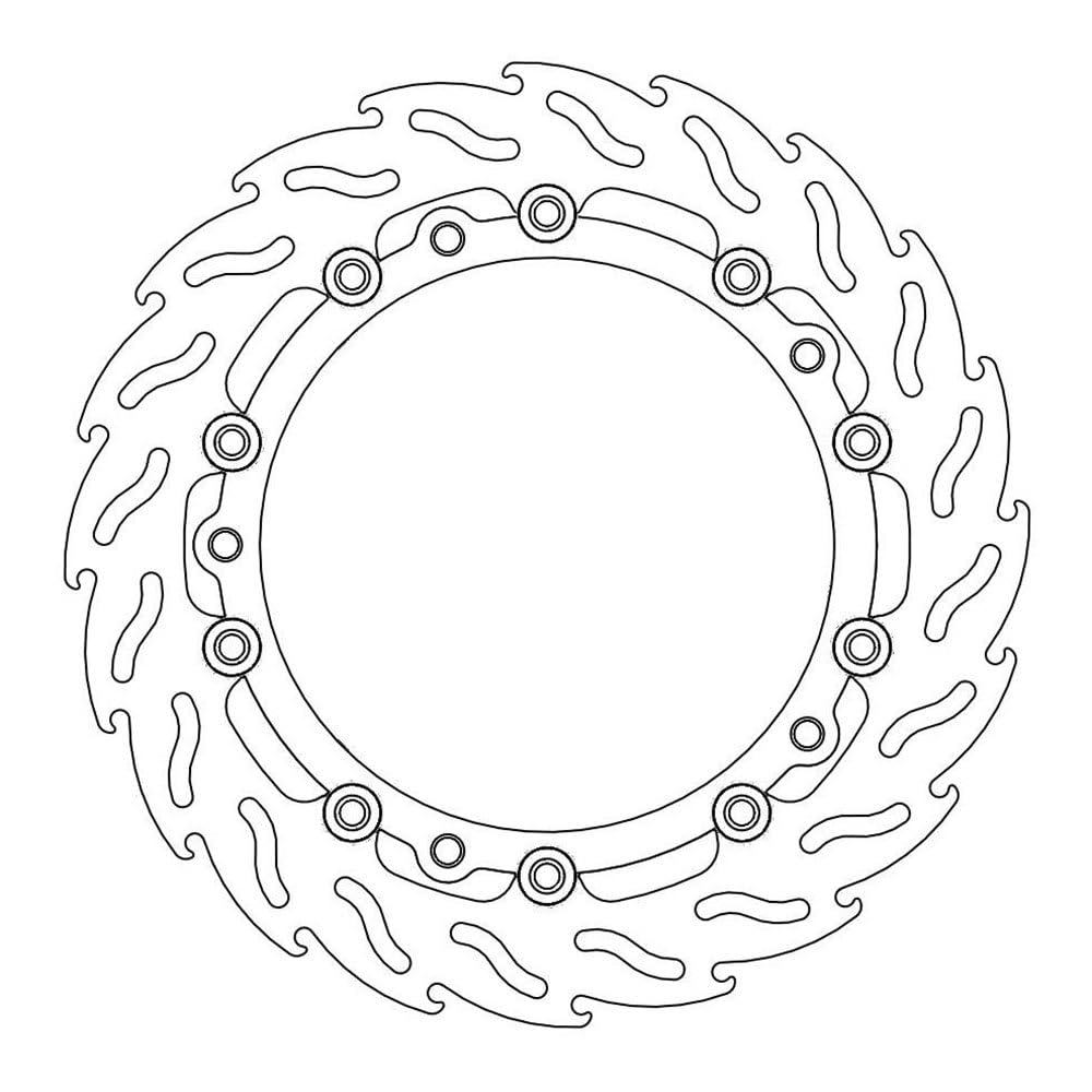 Street Front Right Brake Disk Flame Floating for optimal cooling and... von MOTO-MASTER