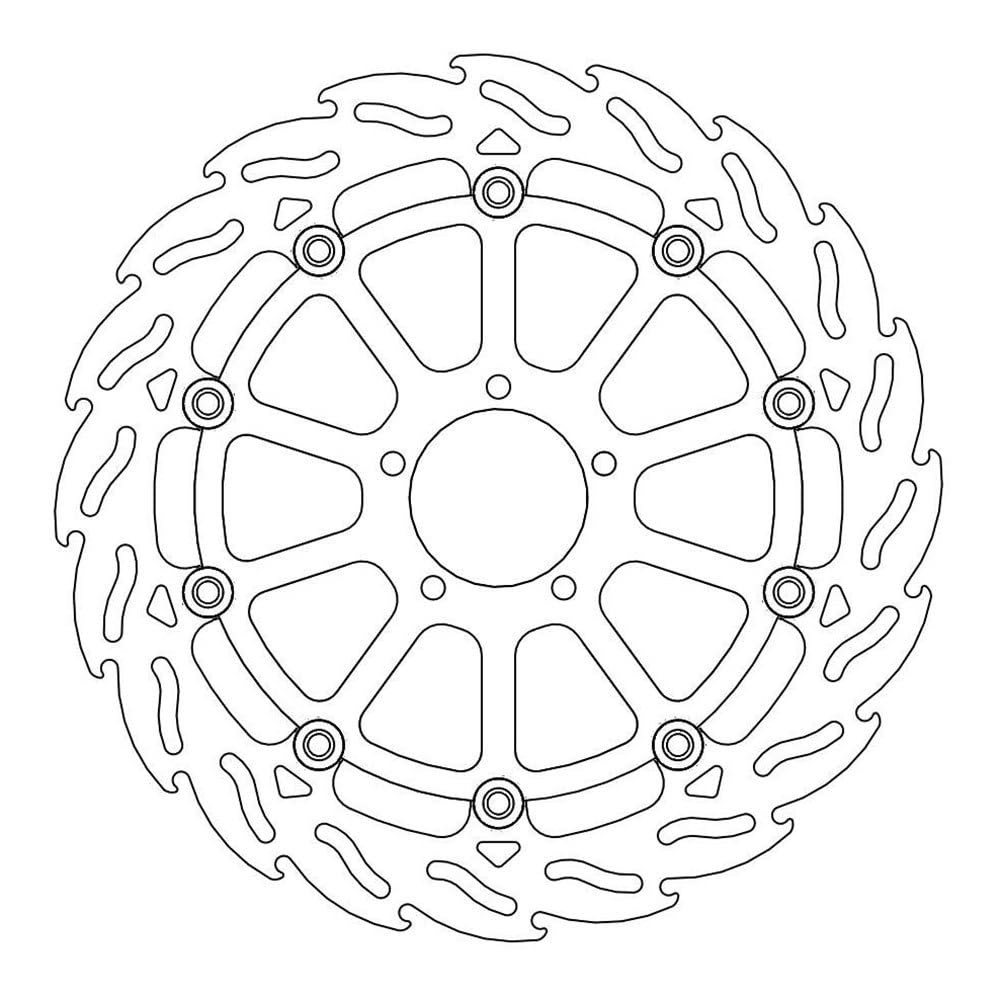 Street Front Right Brake Disk Flame Floating for optimal cooling and... von MOTO-MASTER