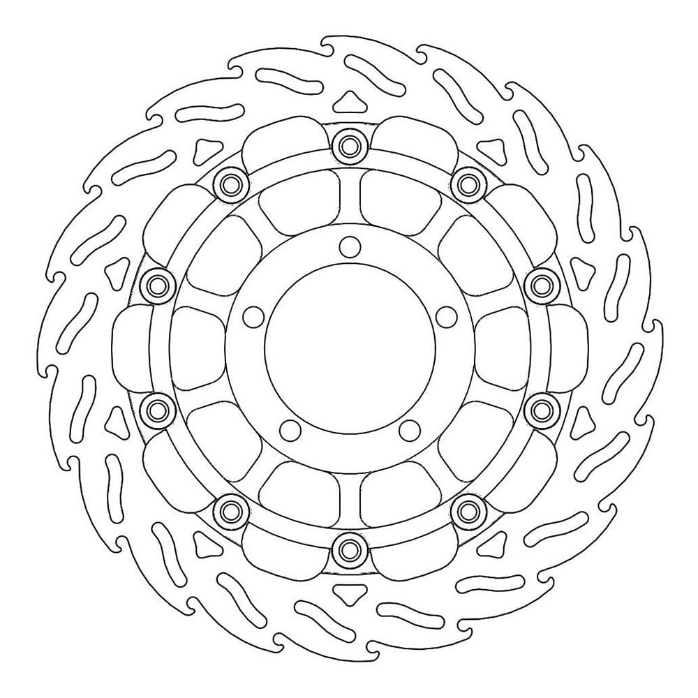 Street Front Right Brake Disk Racing Flame for optimal cooling and resistance... von MOTO-MASTER