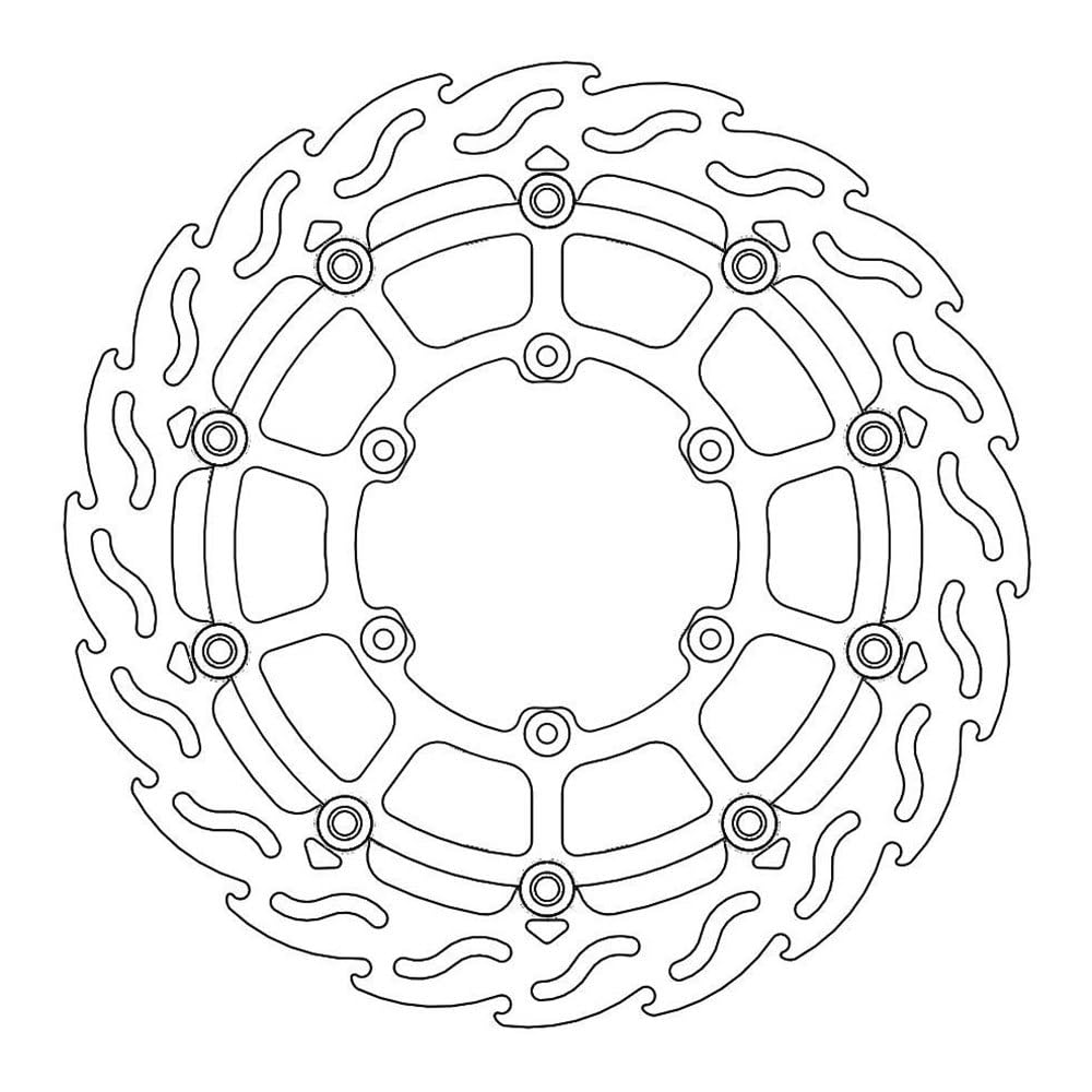 Supermoto Racing Front Brake Disc Flame for optimal cooling and resistance -... von MOTO-MASTER