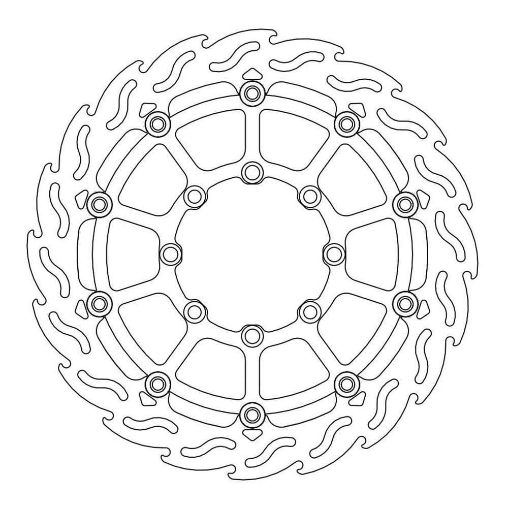 Supermoto Racing Front Brake Disc Flame for optimal cooling and resistance -... von MOTO-MASTER