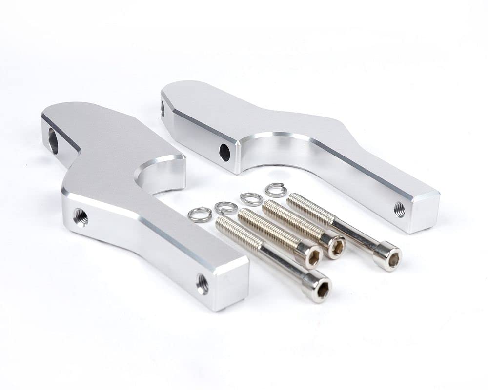 MOTO NOSTRA Fußrastenadapter Sozius CNC, silber kompatibel für Vespa GT, GTL, GTS, GTV 125-300 von MOTO NOSTRA